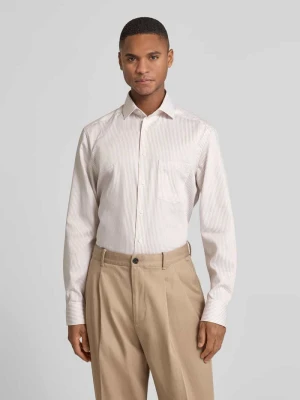 Koszula biznesowa o kroju regular fit z czystej bawełny z kołnierzykiem typu kent Olymp