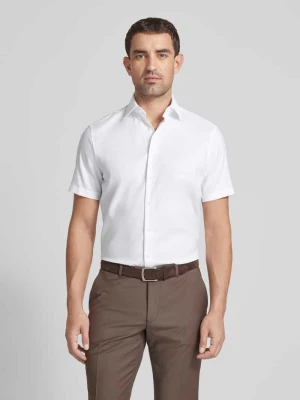 Koszula biznesowa o kroju regular fit z delikatnie fakturowanym wzorem Christian Berg Men