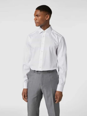 Koszula biznesowa o kroju regular fit z diagonalu Eton