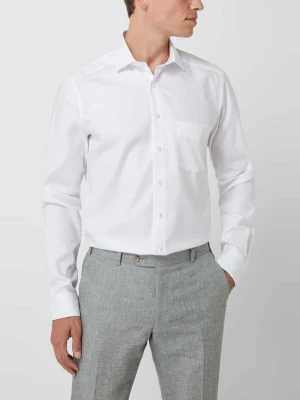 Koszula biznesowa o kroju regular fit z diagonalu z bardzo długim rękawem Olymp
