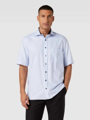 Koszula biznesowa o kroju regular fit z fakturowanym wzorem model ‘KENT’ Eterna