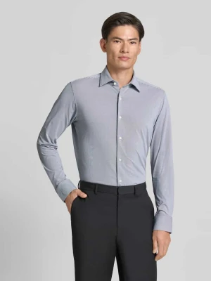 Koszula biznesowa o kroju regular fit z fakturowanym wzorem model 'P-JOE-K-261' Boss Czarny