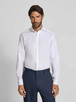 Koszula biznesowa o kroju regular fit z fakturowanym wzorem OLYMP Level Five