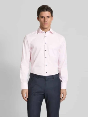 Koszula biznesowa o kroju regular fit z kieszenią na piersi Olymp