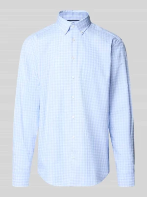 Koszula biznesowa o kroju regular fit z kołnierzykiem typu button down Christian Berg Błękitny