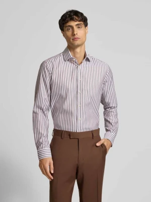 Koszula biznesowa o kroju regular fit z kołnierzykiem typu kent Christian Berg Men