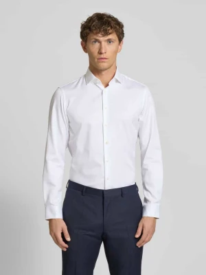 Koszula biznesowa o kroju regular fit z kołnierzykiem typu kent Christian Berg Men