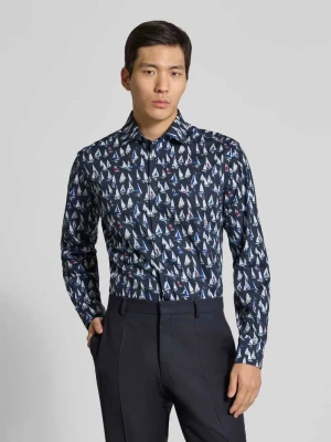 Koszula biznesowa o kroju regular fit z kołnierzykiem typu kent Eterna