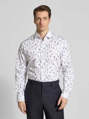 Koszula biznesowa o kroju regular fit z kołnierzykiem typu kent Eterna