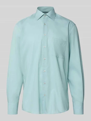 Koszula biznesowa o kroju regular fit z kołnierzykiem typu kent Eterna