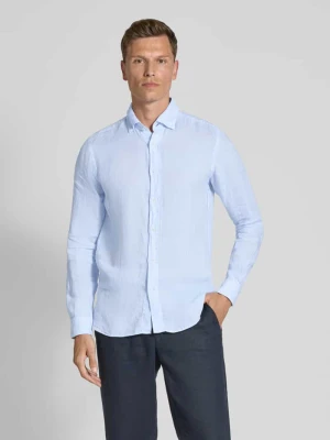 Koszula biznesowa o kroju regular fit z kołnierzykiem typu kent model ‘ROMA’ FIL NOIR