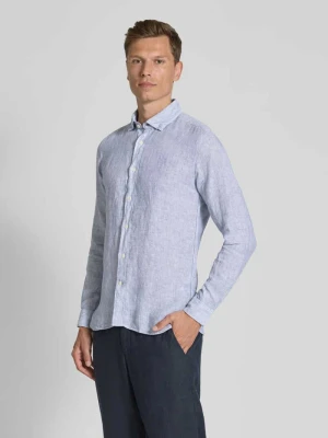 Koszula biznesowa o kroju regular fit z kołnierzykiem typu kent model ‘ROMA’ FIL NOIR