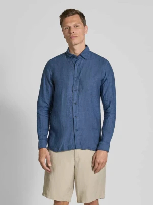 Koszula biznesowa o kroju regular fit z kołnierzykiem typu kent model ‘ROMA’ FIL NOIR