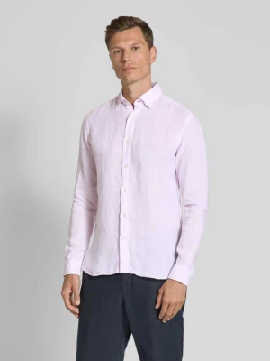 Koszula biznesowa o kroju regular fit z kołnierzykiem typu kent model ‘ROMA’ FIL NOIR