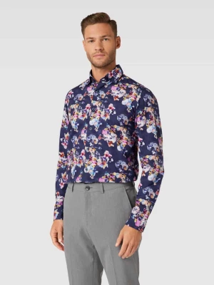 Koszula biznesowa o kroju regular fit z kwiatowym wzorem Fil Noir