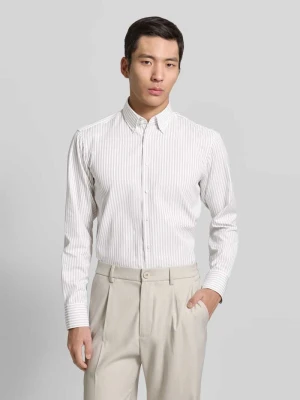 Koszula biznesowa o kroju regular fit z listwą guzikową Christian Berg Men