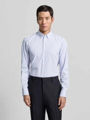 Koszula biznesowa o kroju regular fit z listwą guzikową Christian Berg Men