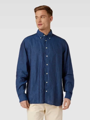 Koszula biznesowa o kroju regular fit z listwą guzikową Eton