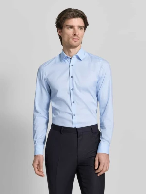 Koszula biznesowa o kroju regular fit z mieszanki bawełny z kołnierzykiem typu kent OLYMP Level Five