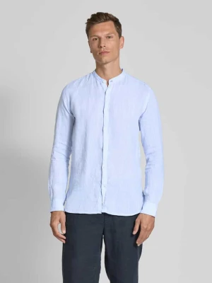 Koszula biznesowa o kroju regular fit ze stójką model ‘ANCONA’ FIL NOIR