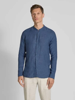 Koszula biznesowa o kroju regular fit ze stójką model ‘ANCONA’ FIL NOIR