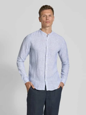 Koszula biznesowa o kroju regular fit ze stójką model ‘ANCONA’ FIL NOIR