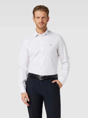 Koszula biznesowa o kroju regular fit ze wzorem na całej powierzchni Tommy Hilfiger