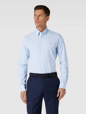 Koszula biznesowa o kroju regular fit ze wzorem w kratę Tommy Hilfiger