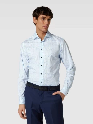 Koszula biznesowa o kroju slim fit w paski Profuomo