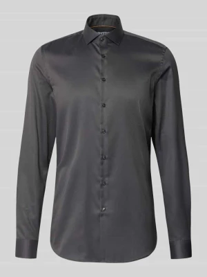 Koszula biznesowa o kroju slim fit z bardzo długim rękawem o jakości premium Jake*s Antracytowy