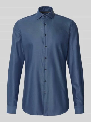 Koszula biznesowa o kroju slim fit z bardzo długim rękawem o jakości premium Jake*s Granatowy
