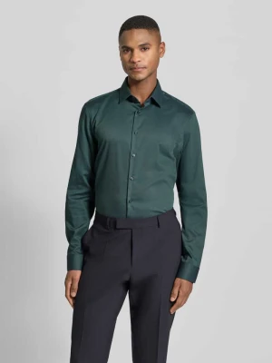 Koszula biznesowa o kroju slim fit z bawełny z kołnierzykiem typu kent Jake*s