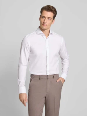 Koszula biznesowa o kroju slim fit z bawełny z kołnierzykiem typu kent model ‘HANK’ Boss