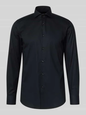 Koszula biznesowa o kroju slim fit z bawełny z kołnierzykiem typu kent model ‘HANK’ Boss