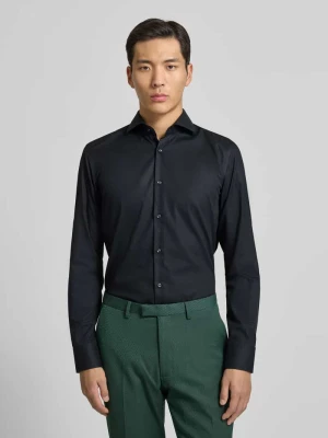 Koszula biznesowa o kroju slim fit z bawełny z kołnierzykiem typu kent model ‘HANK’ Boss
