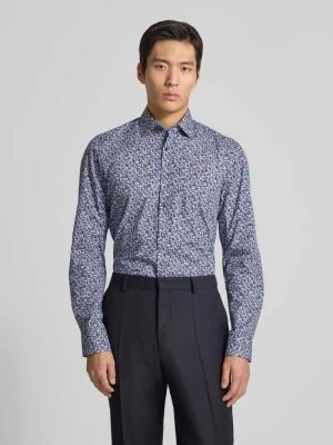 Koszula biznesowa o kroju slim fit z bawełny z kołnierzykiem typu kent OLYMP Level Five