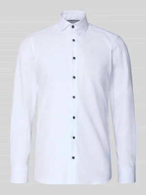 Koszula biznesowa o kroju slim fit z bawełny z kołnierzykiem typu kent OLYMP Level Five