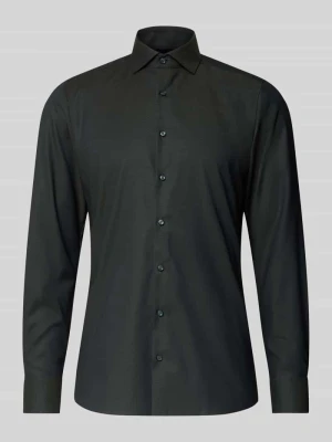 Koszula biznesowa o kroju slim fit z bawełny z kołnierzykiem typu kent OLYMP Level Five