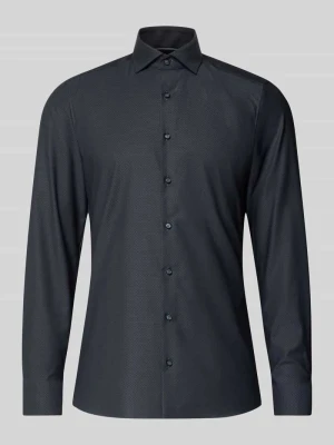 Koszula biznesowa o kroju slim fit z bawełny z kołnierzykiem typu kent OLYMP Level Five