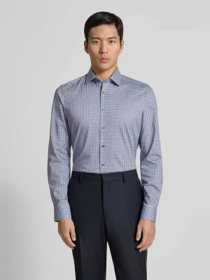 Koszula biznesowa o kroju slim fit z bawełny z kołnierzykiem typu kent OLYMP Level Five