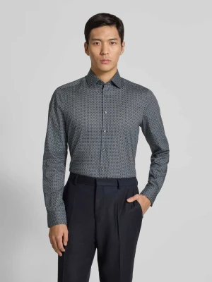 Koszula biznesowa o kroju slim fit z bawełny z kołnierzykiem typu kent OLYMP Level Five