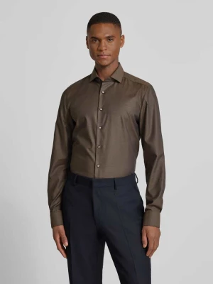 Koszula biznesowa o kroju slim fit z bawełny z kołnierzykiem typu kent OLYMP Level Five