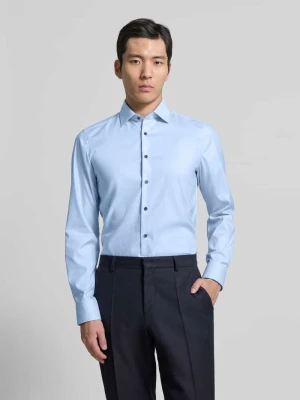 Koszula biznesowa o kroju slim fit z bawełny z kołnierzykiem typu kent OLYMP Level Five