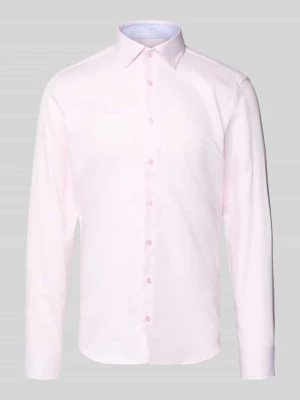 Koszula biznesowa o kroju slim fit z bawełny z kołnierzykiem typu kent seidensticker