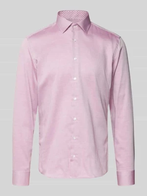 Koszula biznesowa o kroju slim fit z bawełny z kołnierzykiem typu kent seidensticker