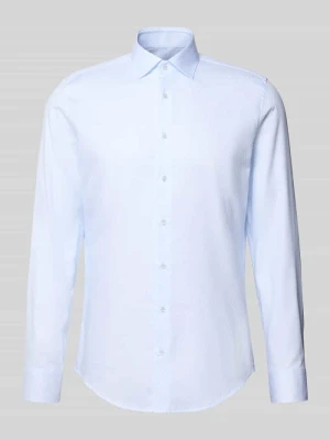 Koszula biznesowa o kroju slim fit z bawełny z kołnierzykiem typu kent seidensticker