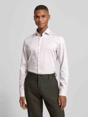 Koszula biznesowa o kroju slim fit z bawełny z kołnierzykiem typu kent seidensticker