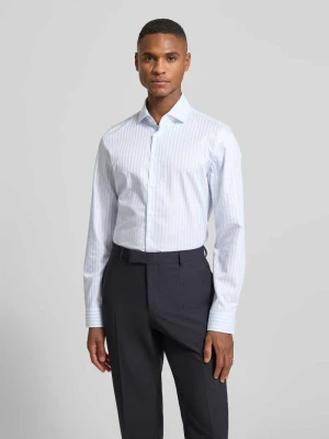 Koszula biznesowa o kroju slim fit z bawełny z kołnierzykiem typu kent seidensticker