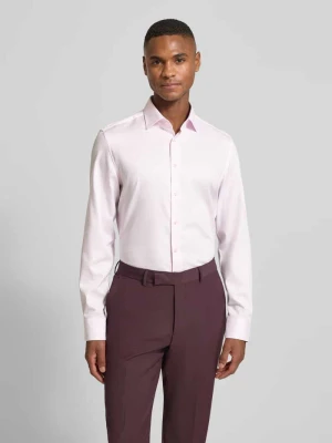Koszula biznesowa o kroju slim fit z bawełny z kołnierzykiem typu kent seidensticker
