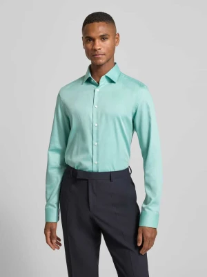 Koszula biznesowa o kroju slim fit z bawełny z kołnierzykiem typu kent seidensticker